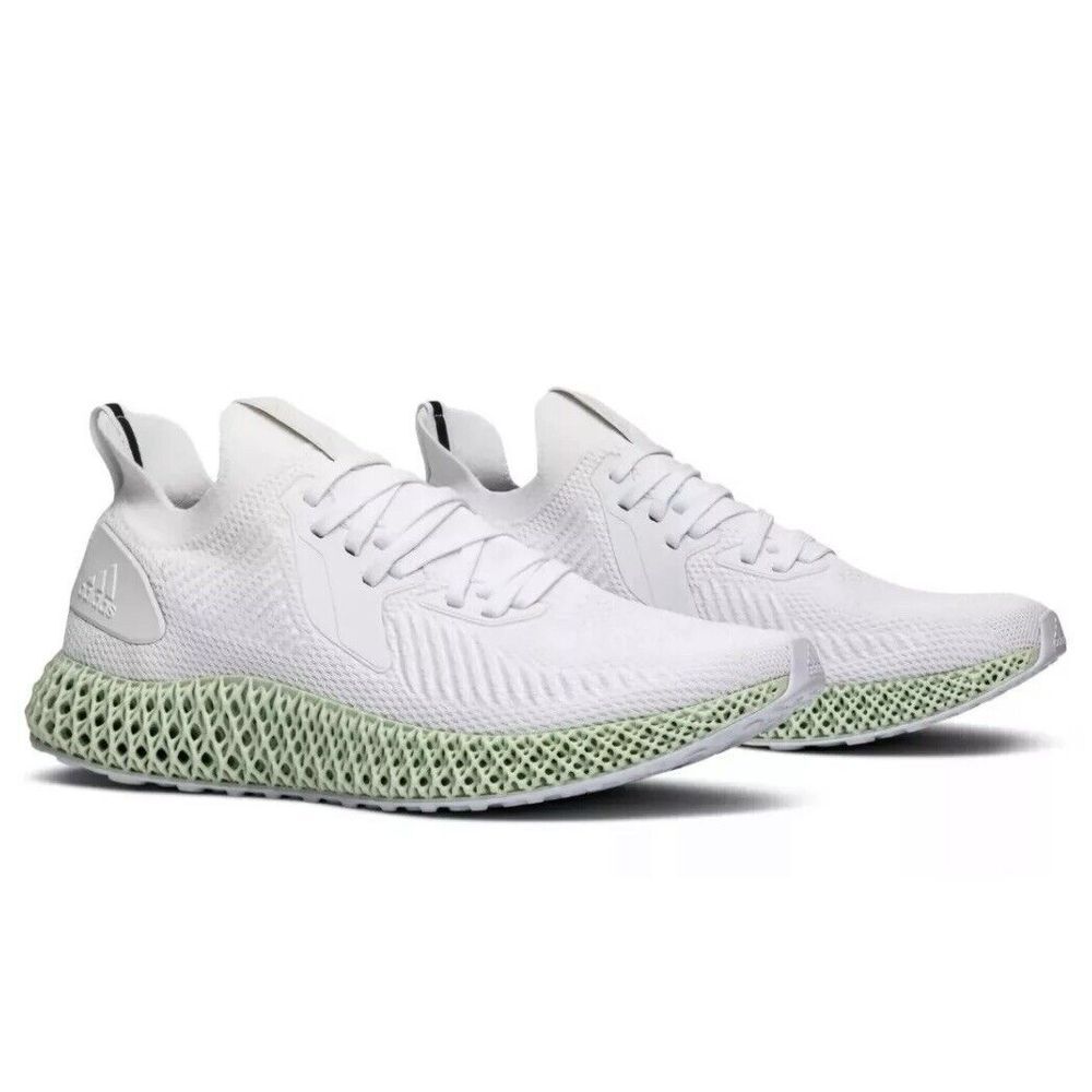 Adidas Alphaedge 4D Cloud White Carbon Green New EF3454 Mens Sz 10
